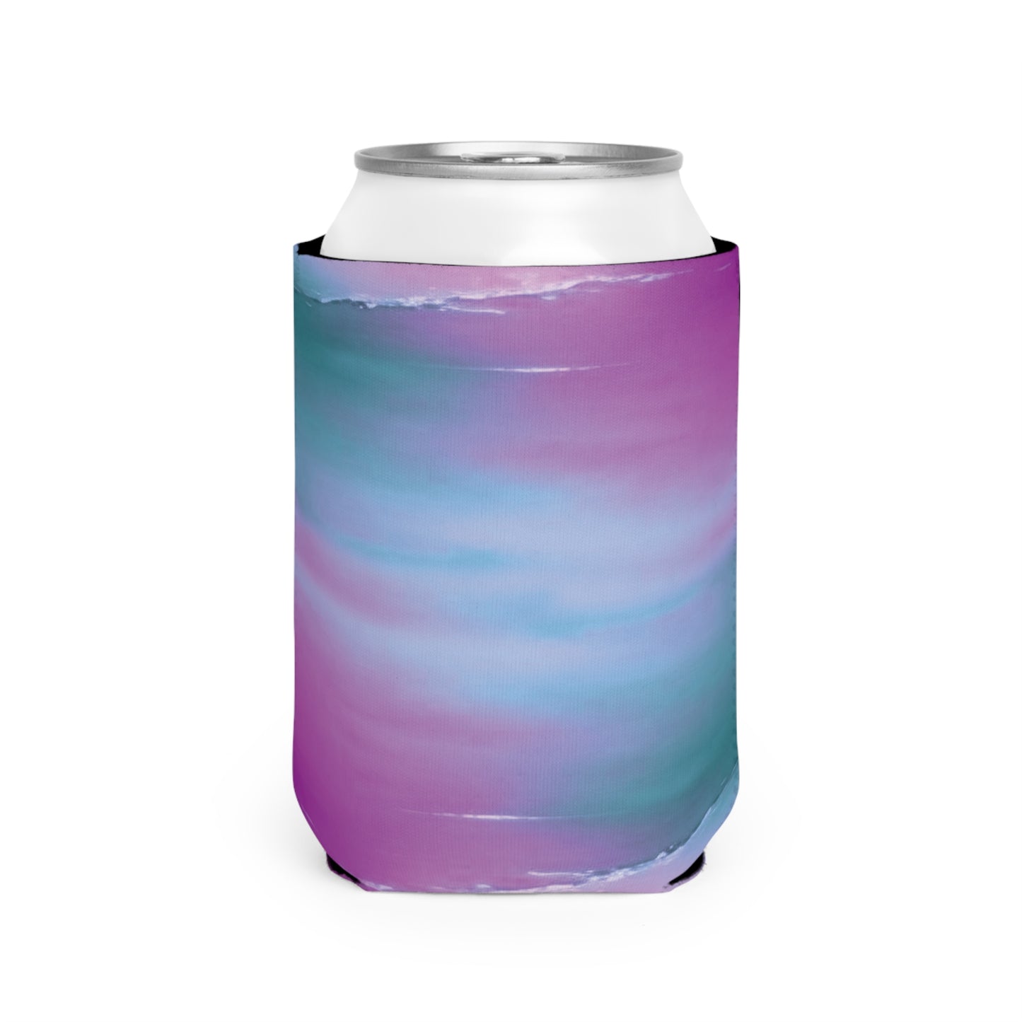 Dark Blue Green Sea Purple Fog 12 oz Can Cooler Sleeve