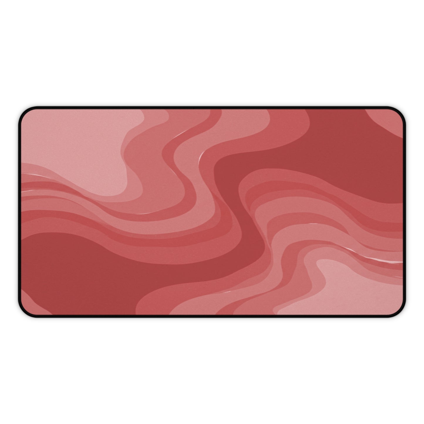 Power Red Wavey 12" x 22" Desk Mat