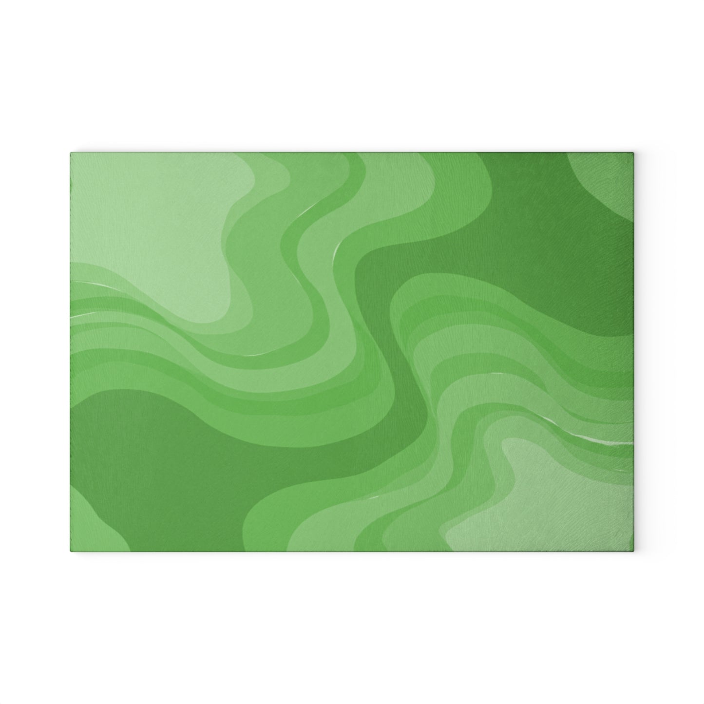Greenie Meanie Wavey 8" x 11" Glass Cutting Board