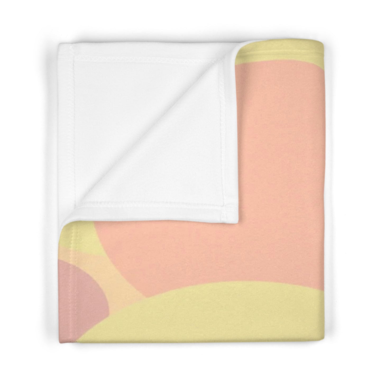 Pastel Hot Peach Patches Soft Fleece Baby Blanket, 30" x 40"