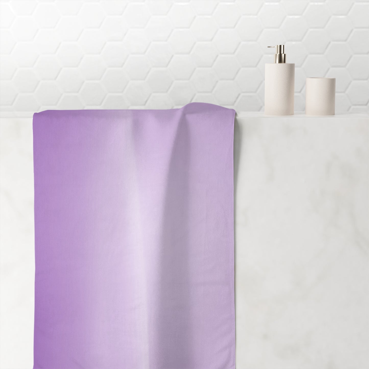 Soft Lavender Fade 30" x 60" Mink-Cotton Towel (50% polyester, 50% cotton)