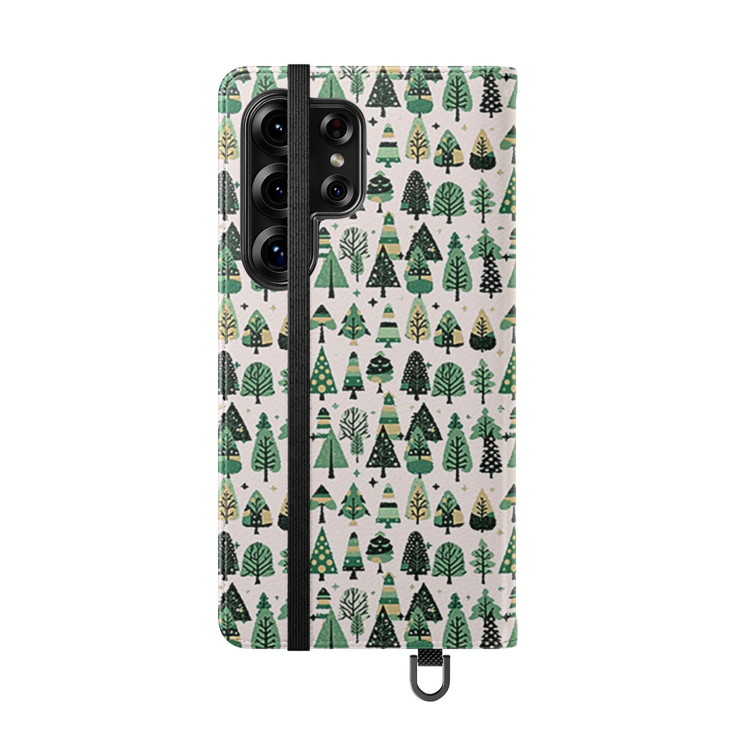 Mini Vintage Green Trees Flip Cases, Samsung Galaxy S25 Ultra
