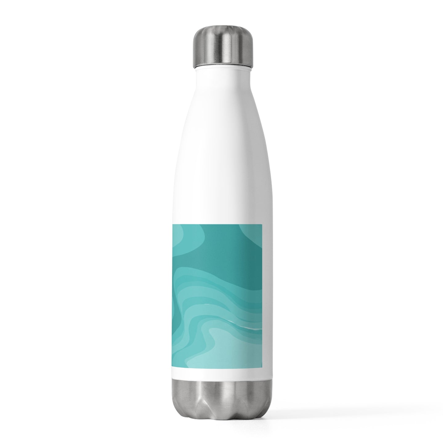 Tif Green Wavey 20oz Insulated Water Bottle