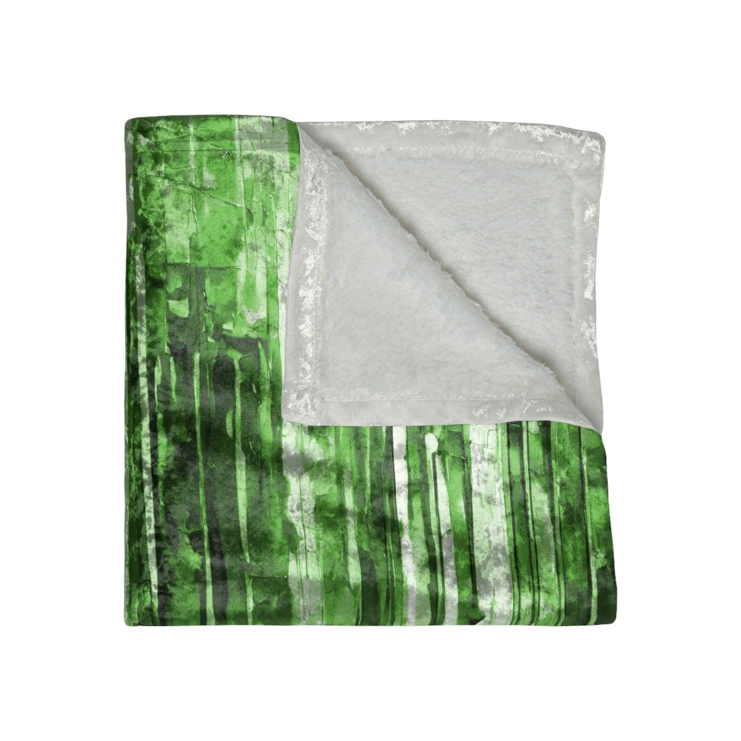 Striped Mint Pastel 50" x 60" Crushed Velvet Blanket