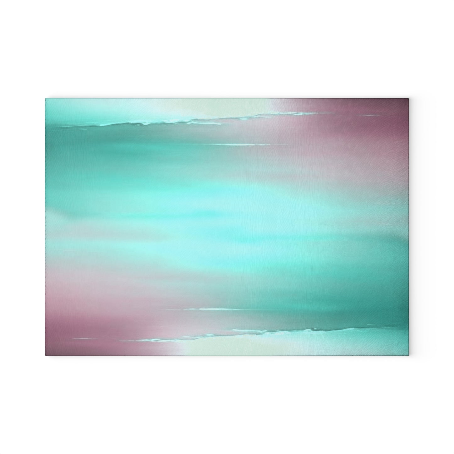 Green Sea Lavender Fog 8" x 11" Glass Cutting Board