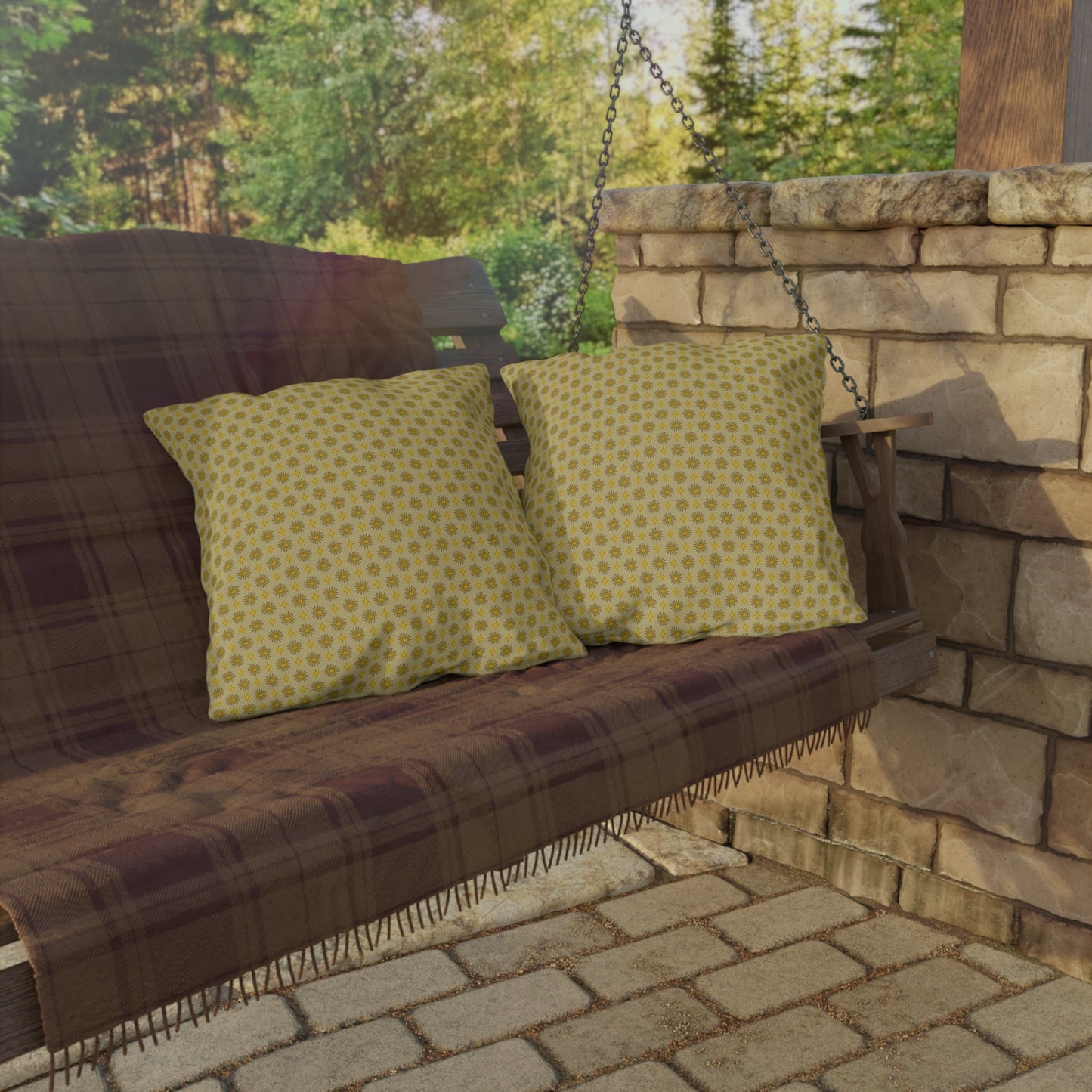 Lemongrass Star-crossed Bodies 20" x 20" Outdoor Pillow