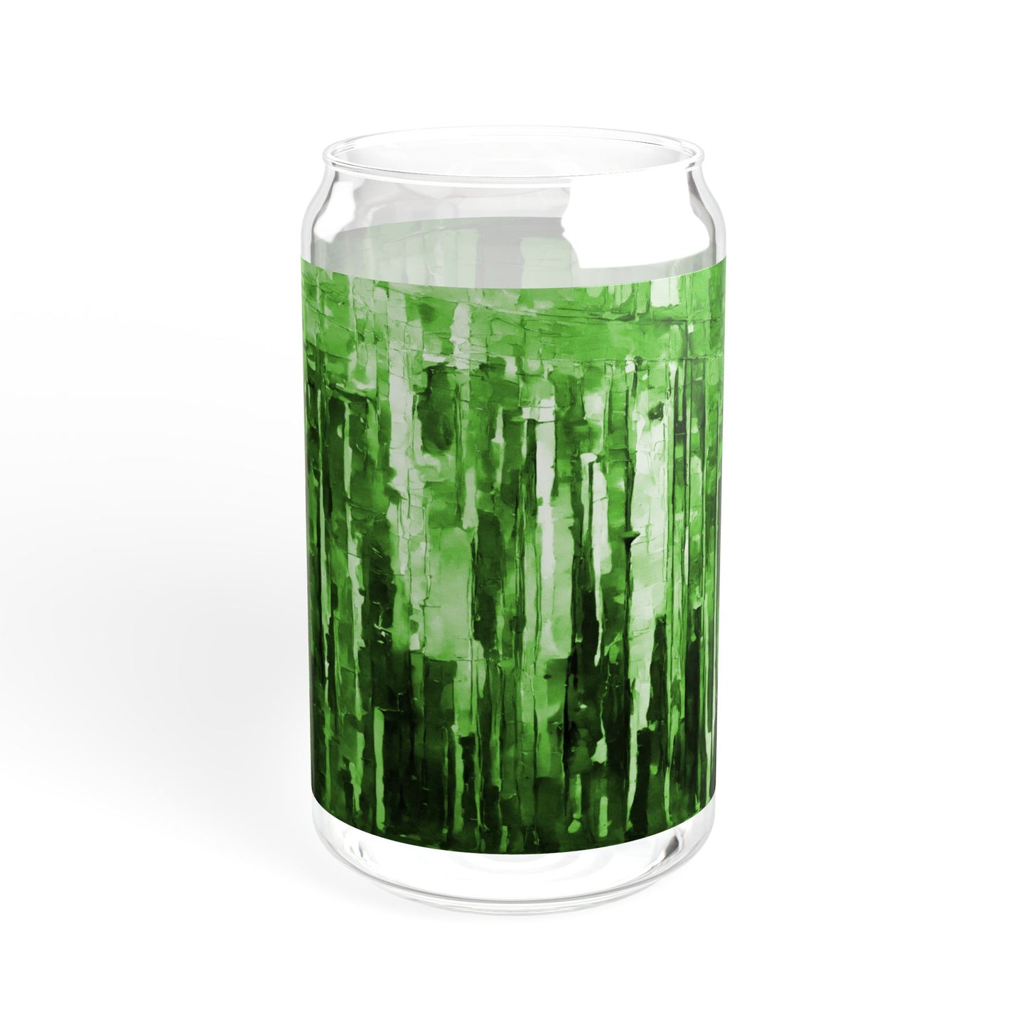 Striped Mint Pastels Sipper Glass, 16oz