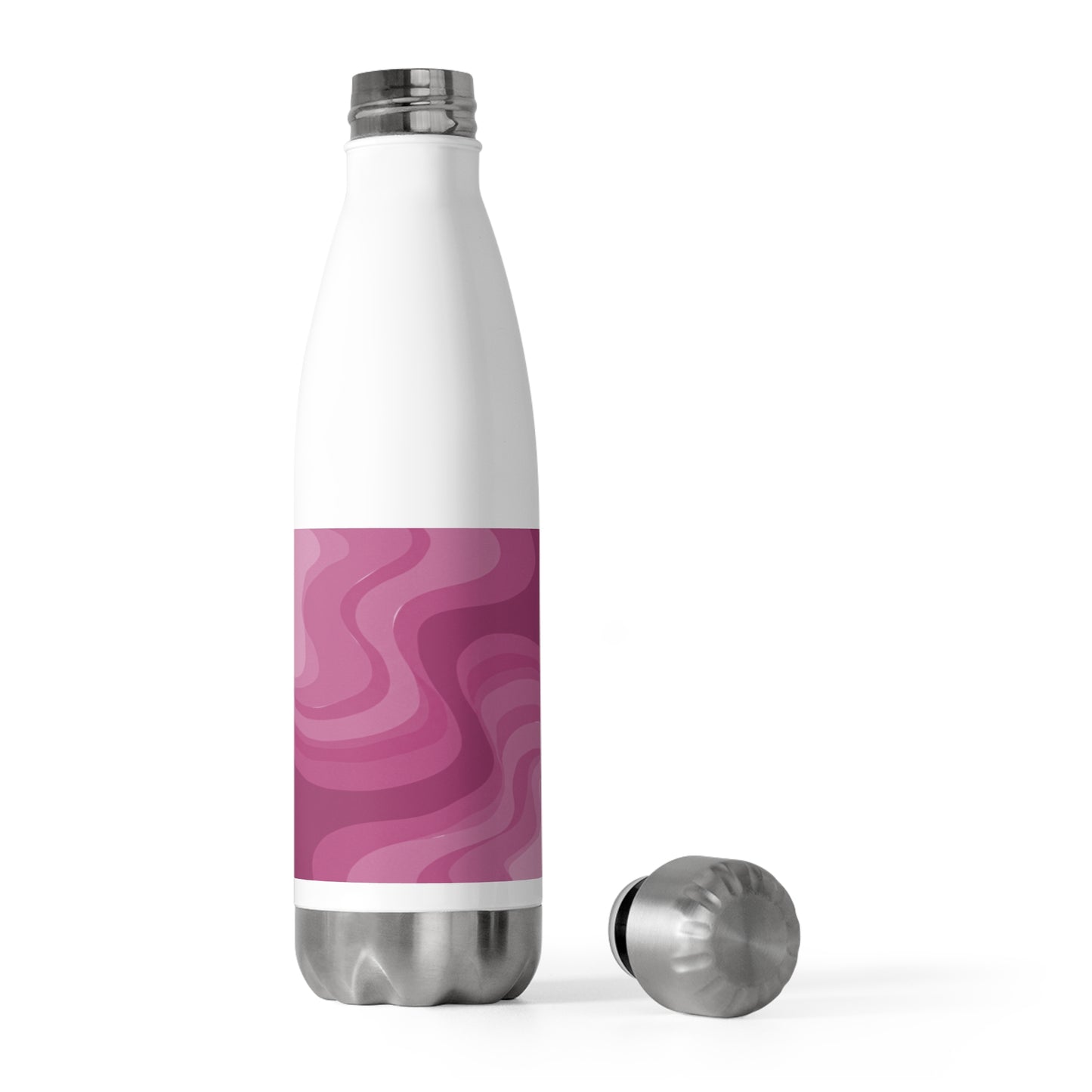 Pinky Mauve Wavey 20oz Insulated Water Bottle