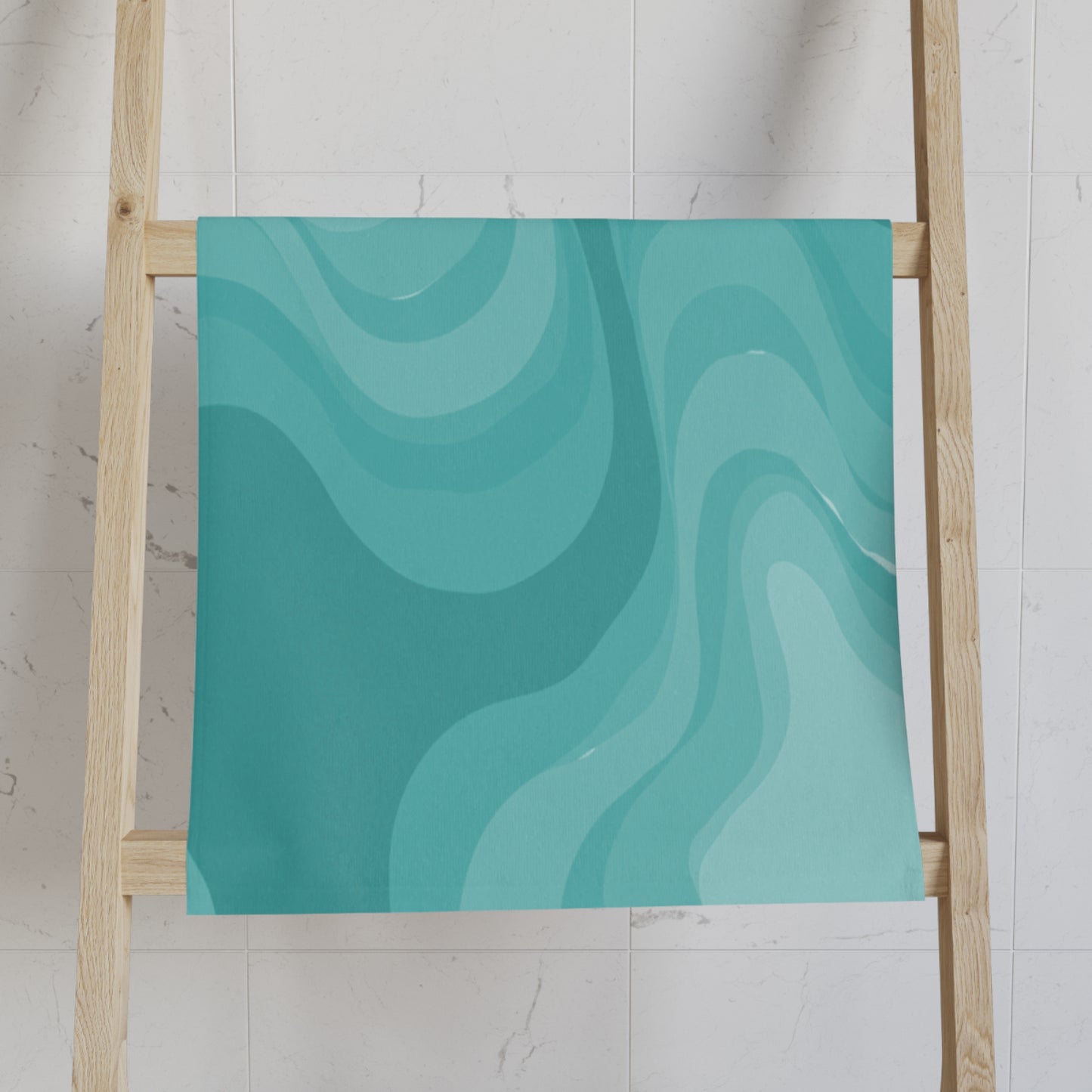 Tif Green Wavey Hand Towel, 16" x 28"