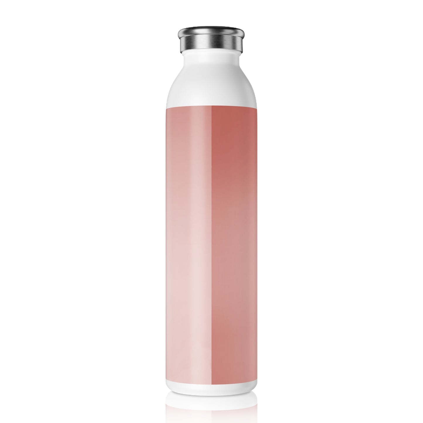 Rose Red Fade Slim Water Bottle, 20 oz White