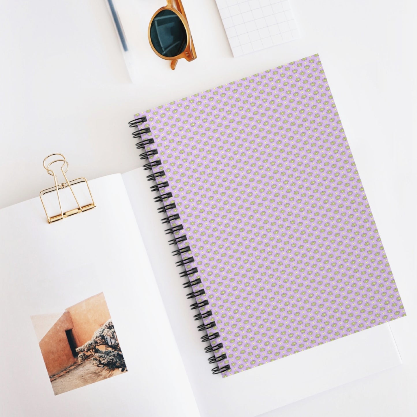 Magenta Star-crossed Bodies Spiral Notebook - Ruled Line, 6" x 8", 118 pages