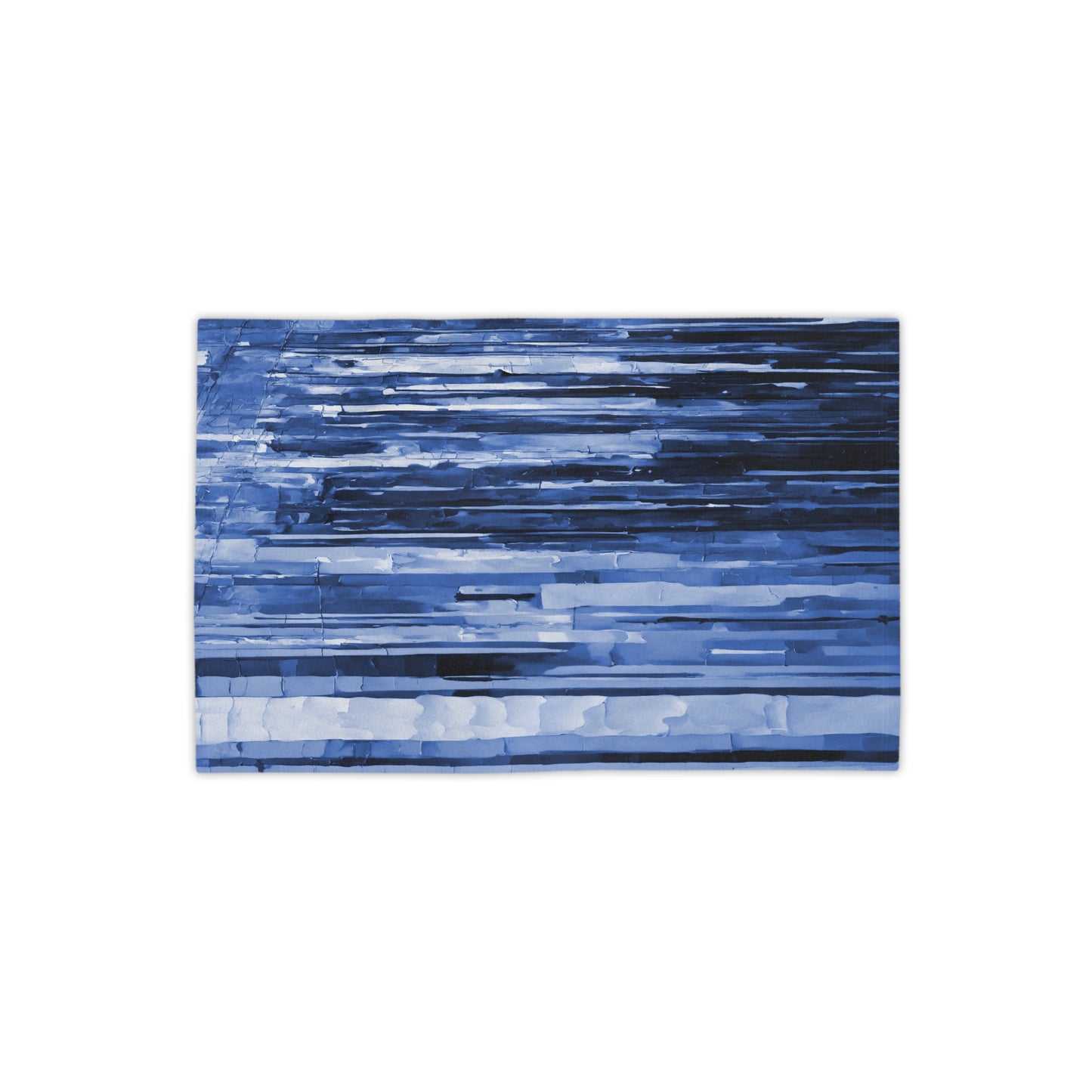 Striped Deep Blue Beach Towel, 18" x 27"