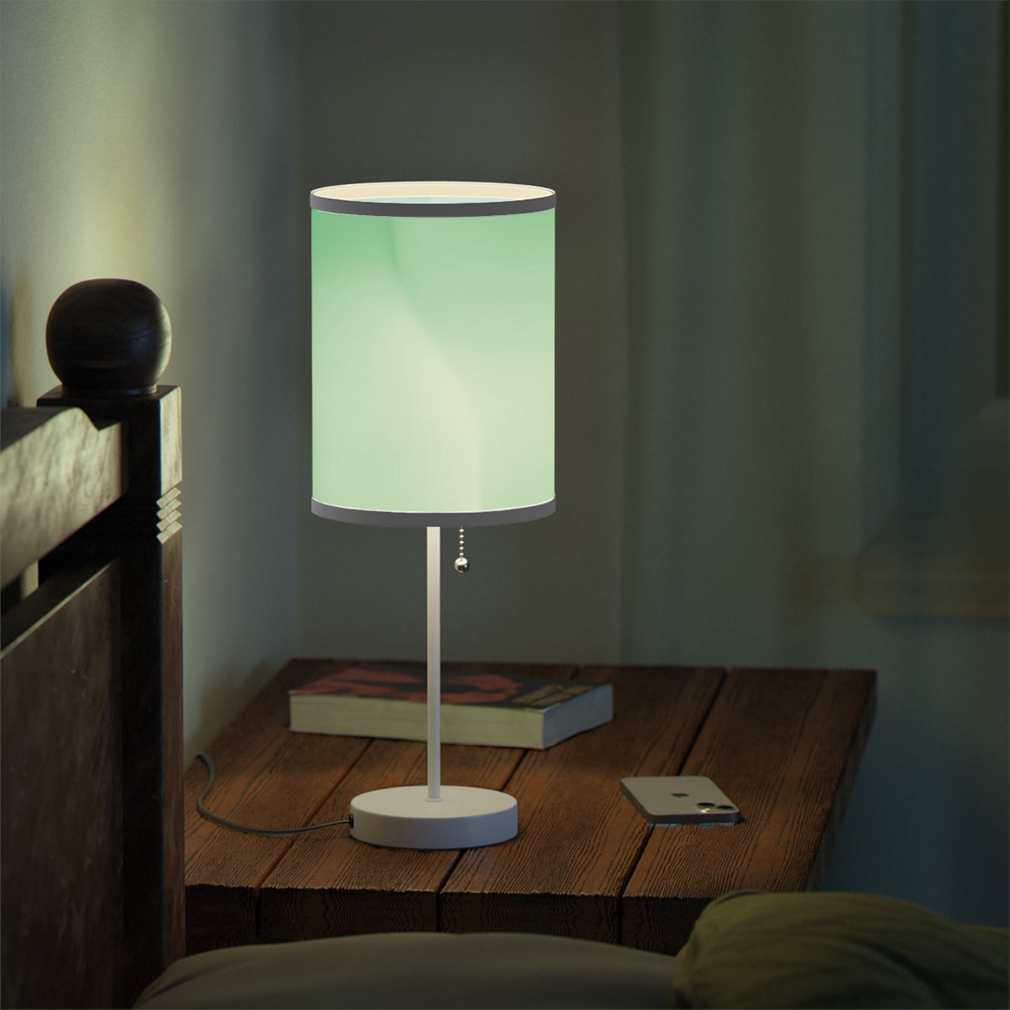 Mint Fade Table Lamp on a White or Silver Stand, US|CA plug