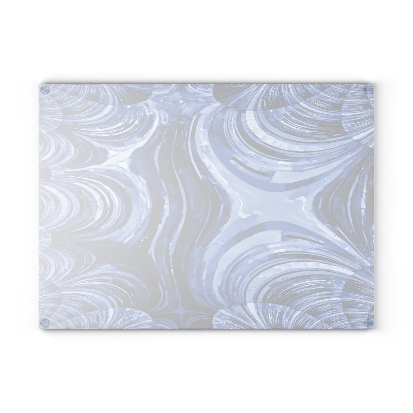 Uzi Spiral Deep Blue 11" x 15" Glass Cutting Board