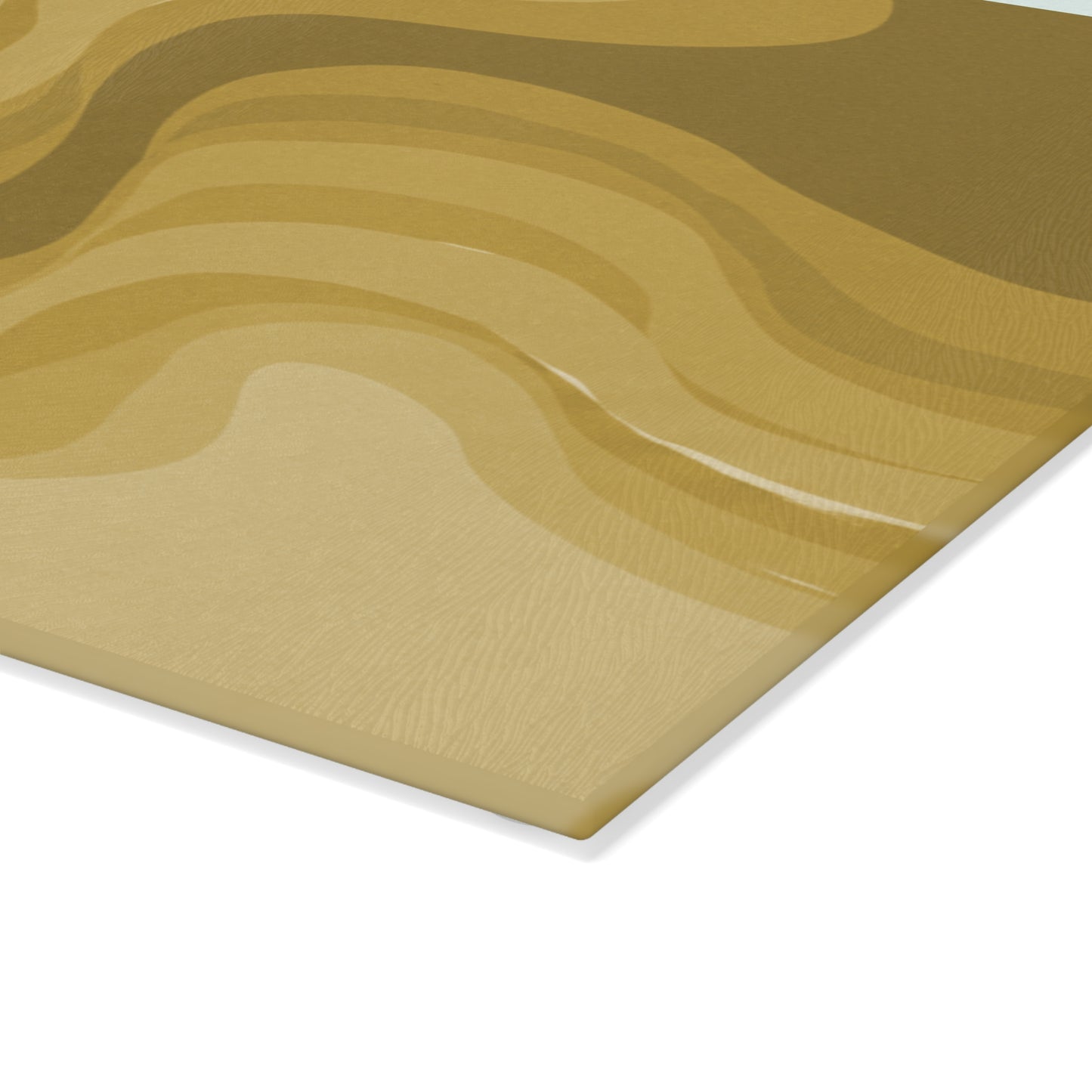 Brown Wavey 8" x 11" Glass Cutting Board