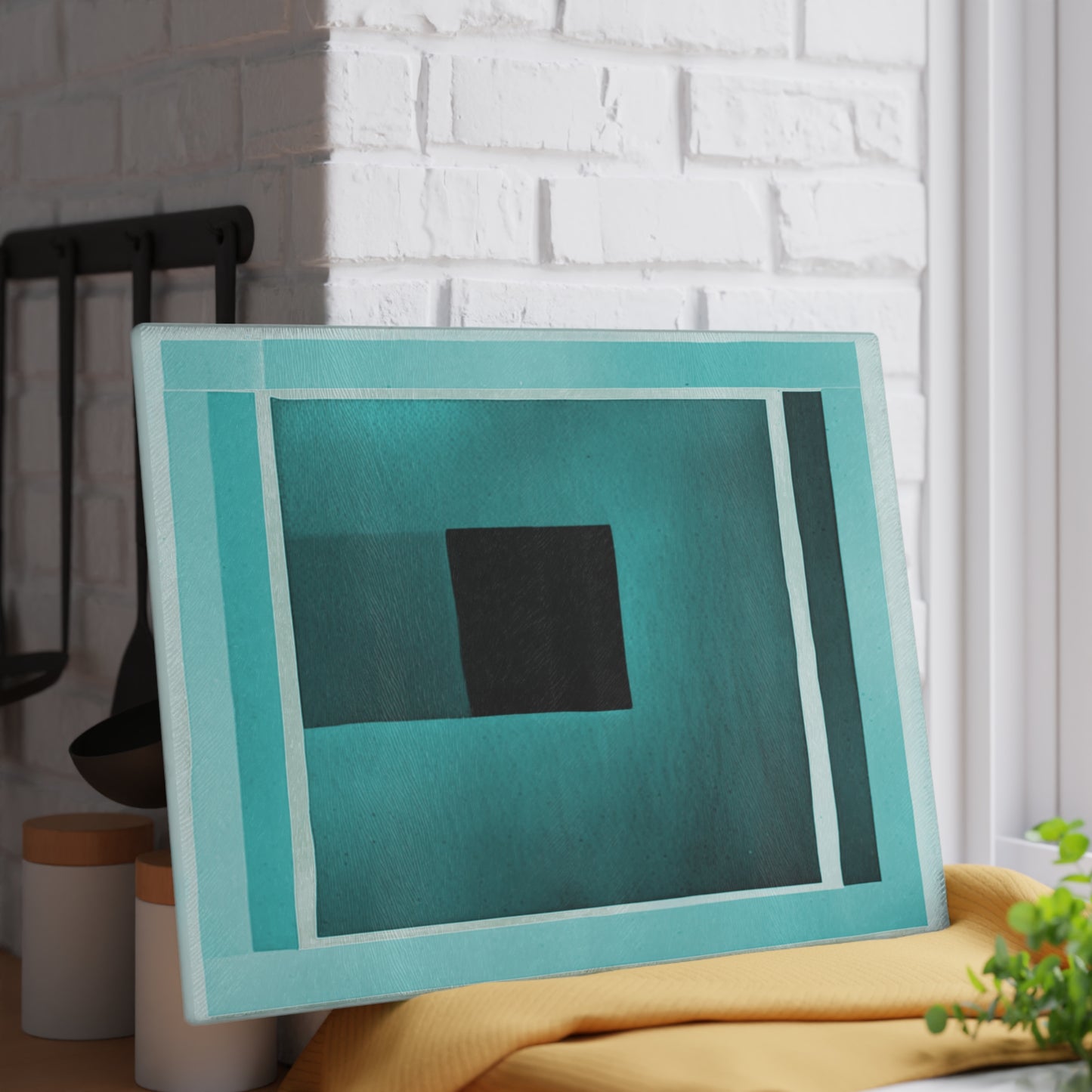 Tif Shadow Glass Cutting Board, 11" x 15"