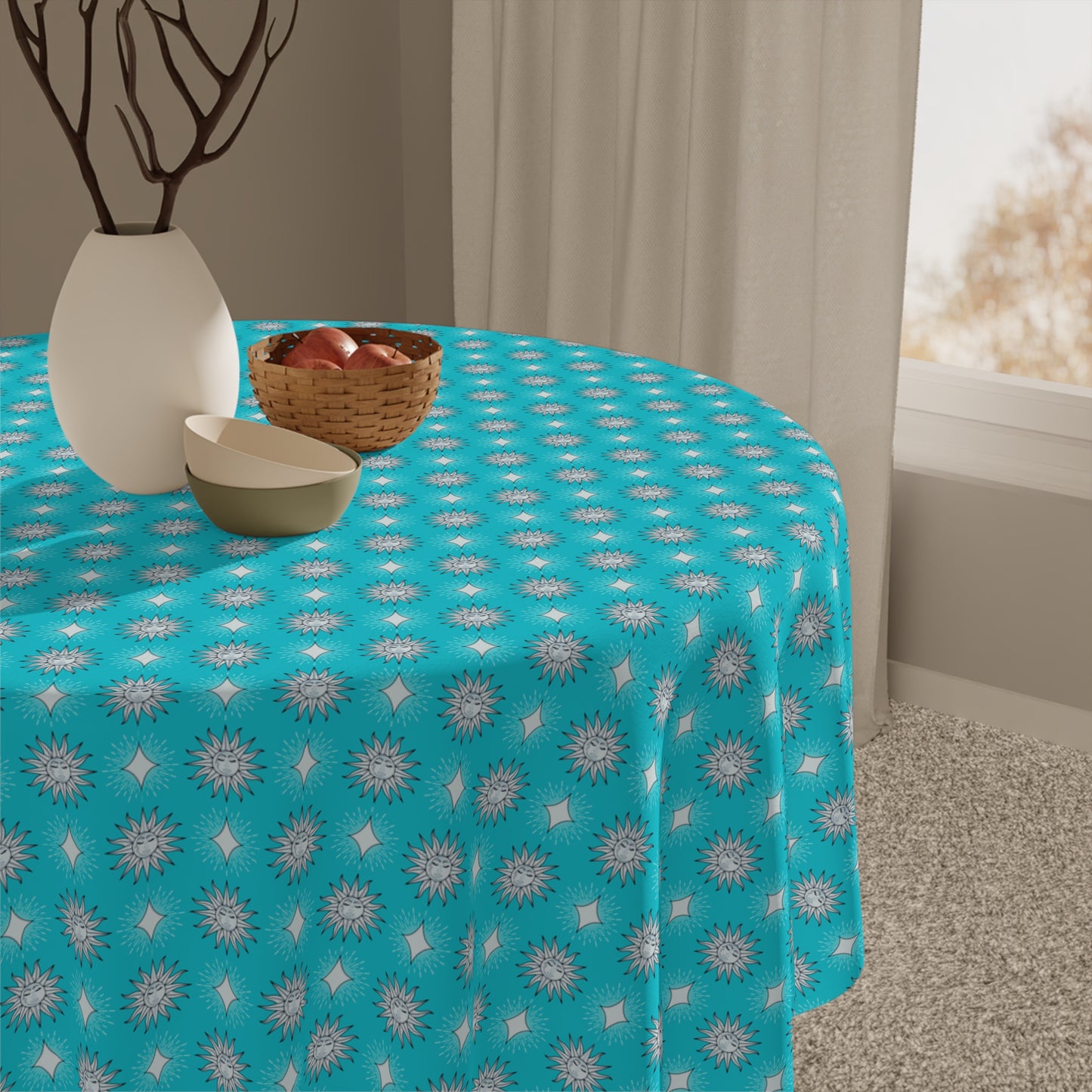Tif Green Star-crossed Bodies Tablecloth, 55" x 55"