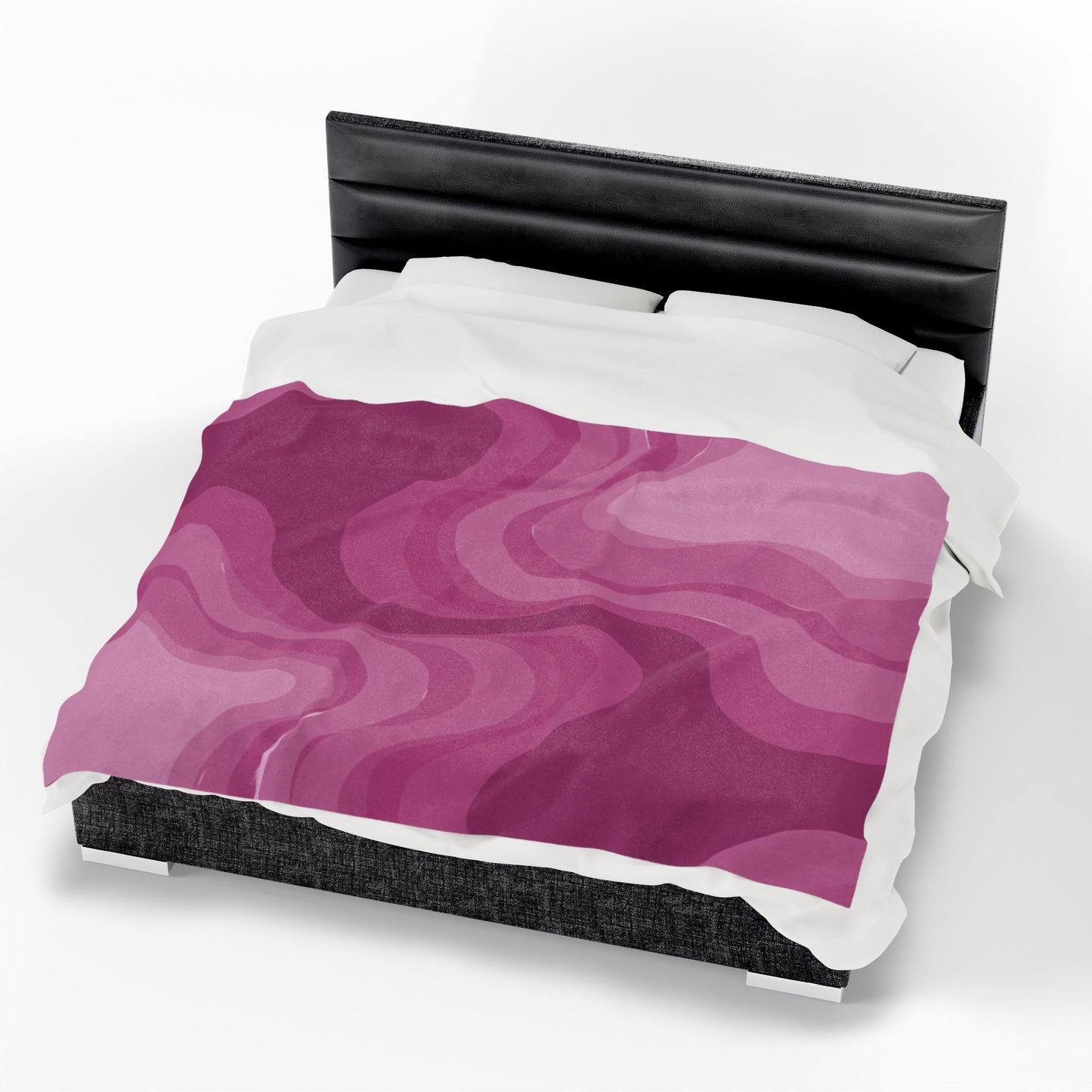 Pinky Mauve Wavey Velveteen Plush Blanket, 60" x 80"
