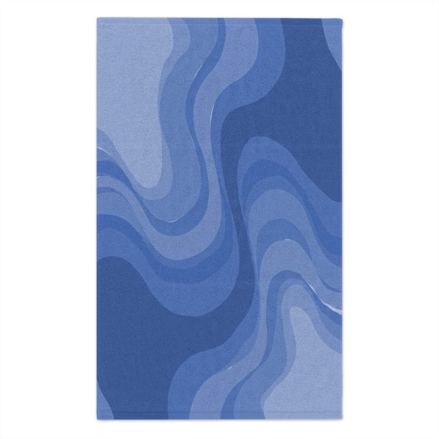 Deep Blue Wavey Rally Towel, 11" x 18"