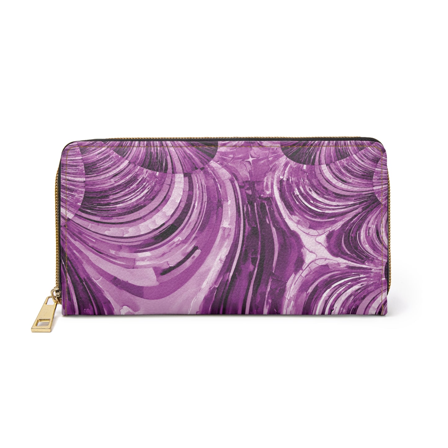 Uzi Spiral Powder Lavender Elegant Abstract Zipper Wallet - Stylish & Functional Accessory for Everyday Use