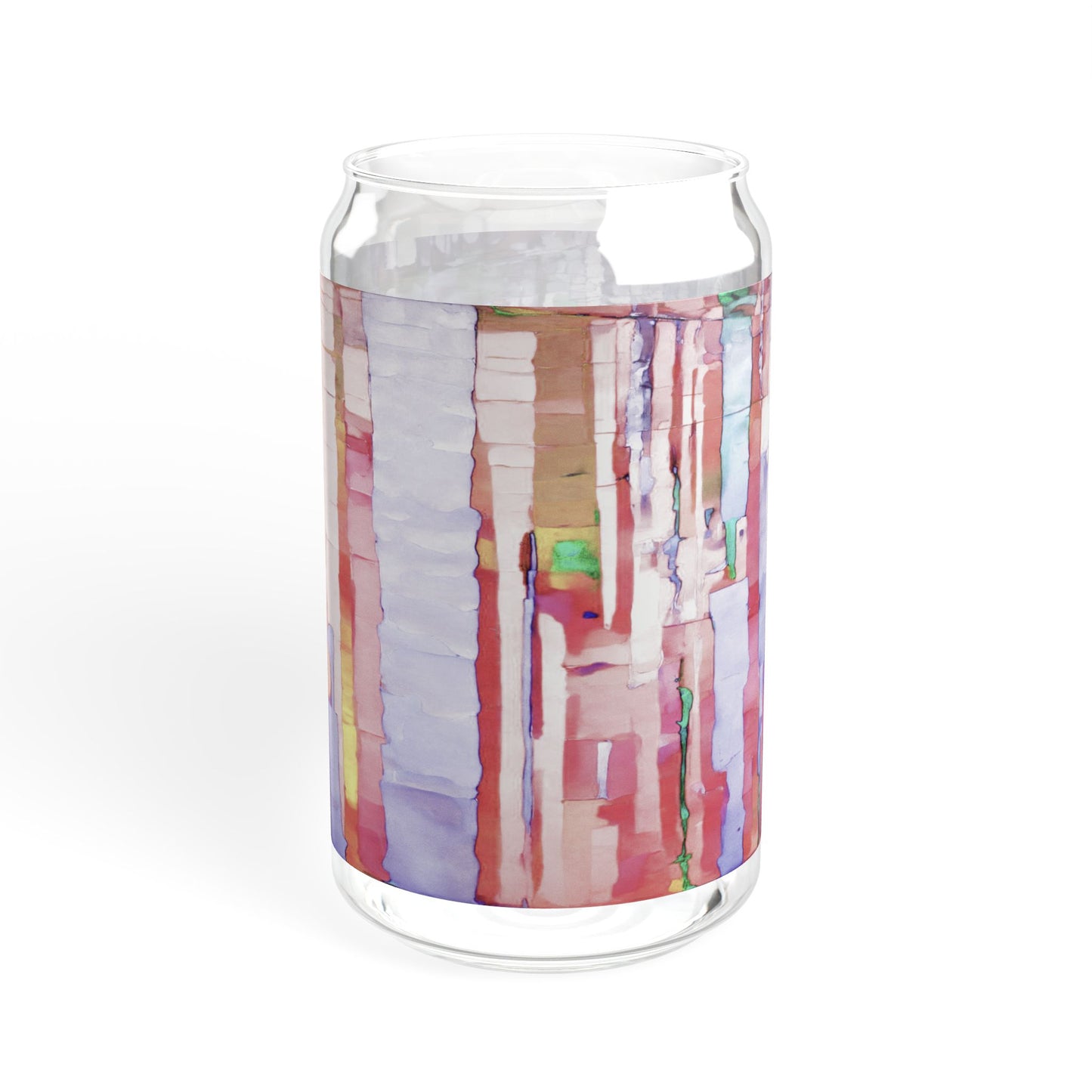 Striped Pastels Sipper Glass, 16oz