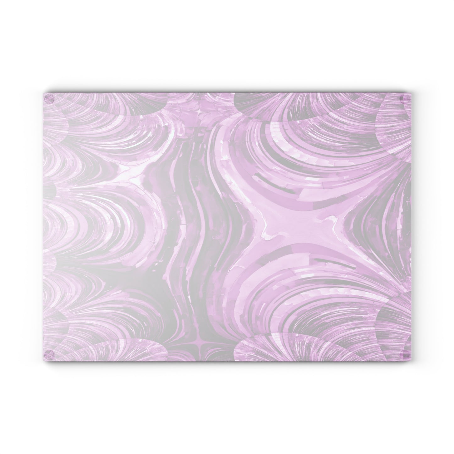 Uzi Spiral Powder Lavender 11" x 15" Glass Cutting Board