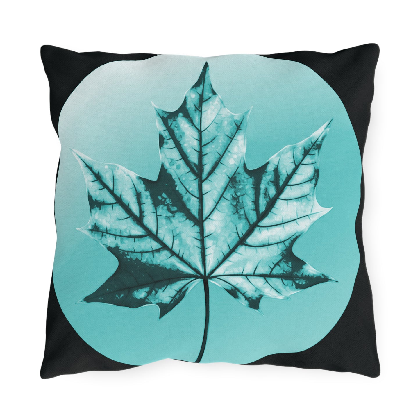 Tif Green Maple Leaf 16" x 16" Outdoor Pillow