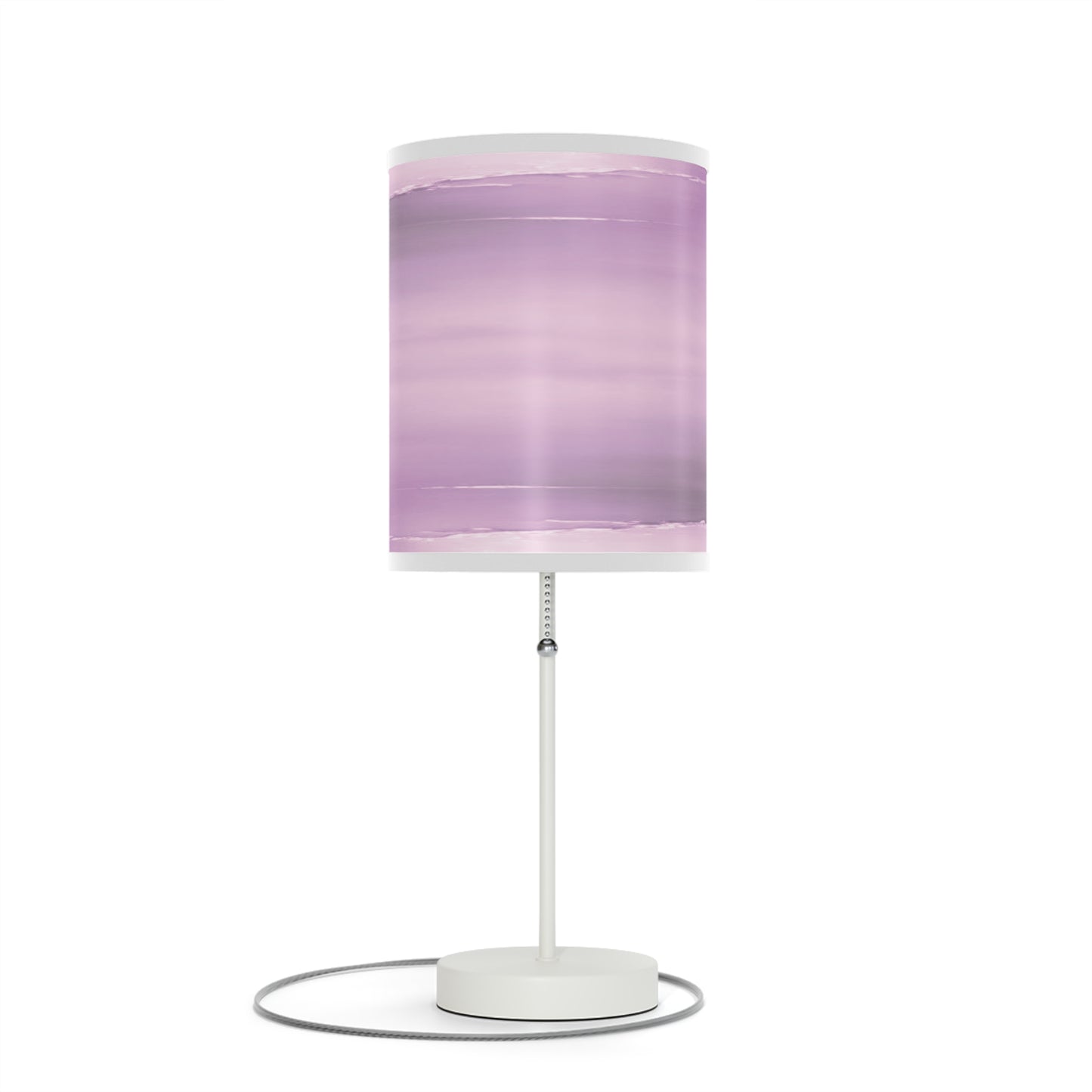 Dark Pink Sea Amethyst Fog Table Lamp on a White or Silver Stand, US|CA plug