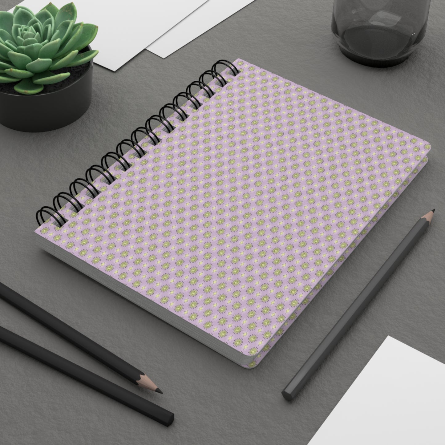 Magenta Star-crossed Bodies Spiral Bound Journal, 5" x 7" 150 pages