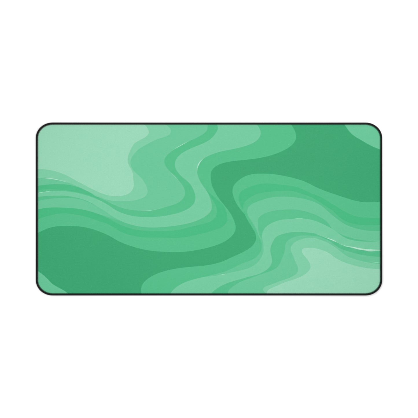 Mint Green Wavey 16" x 32" Desk Mat