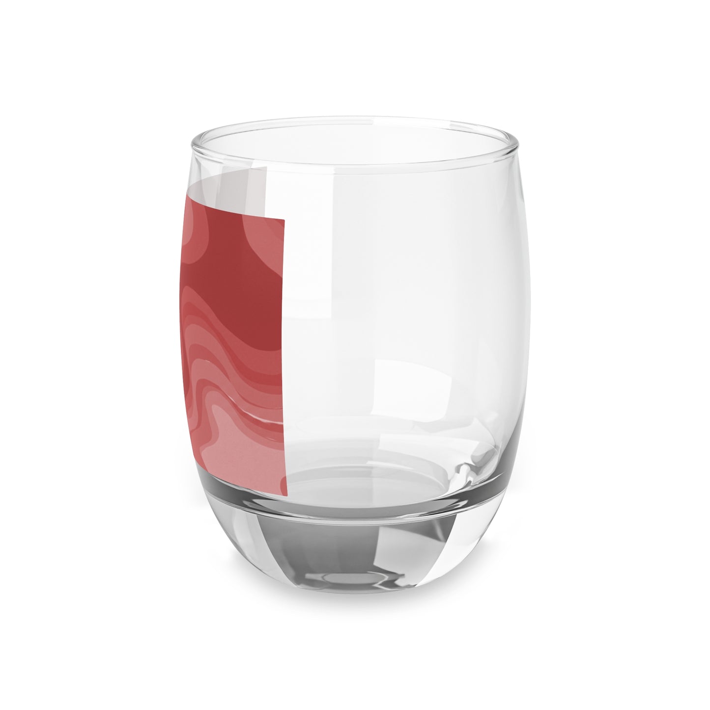 Power Red Wavey Whiskey Glass, 6 oz