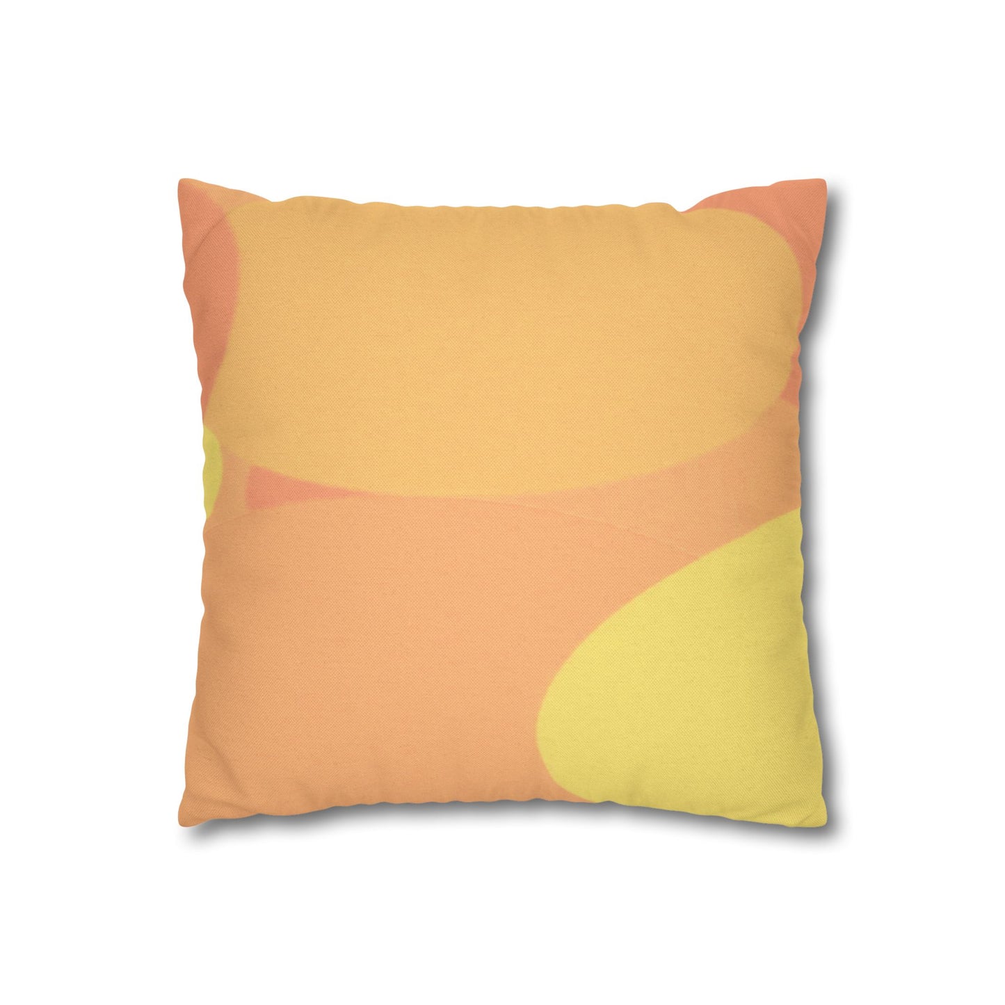 Pastel Bright Oranges Patches Spun Polyester Square Pillowcase, 14" x 14"