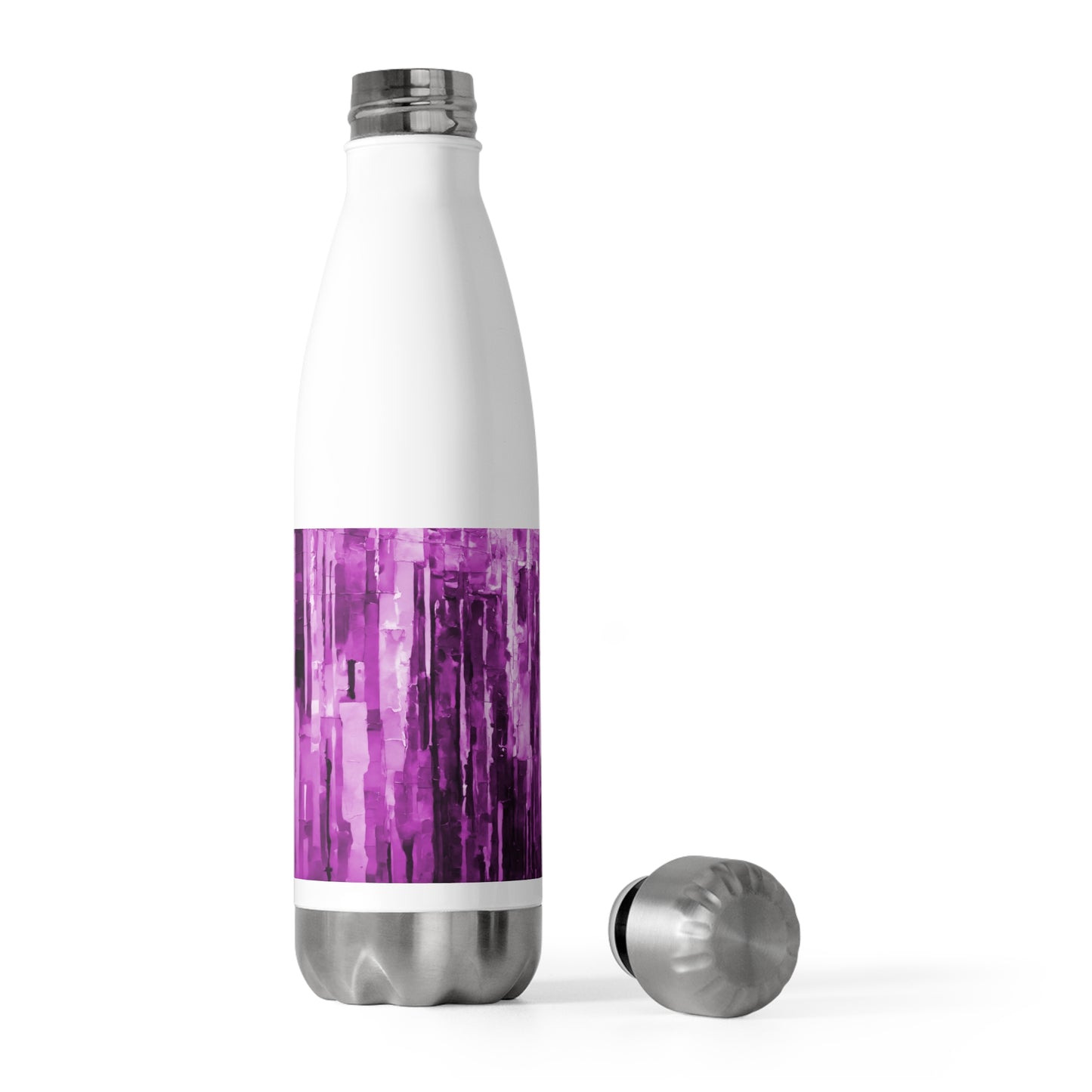 Striped Powder Lavender 20oz Insulated Water Bottle
