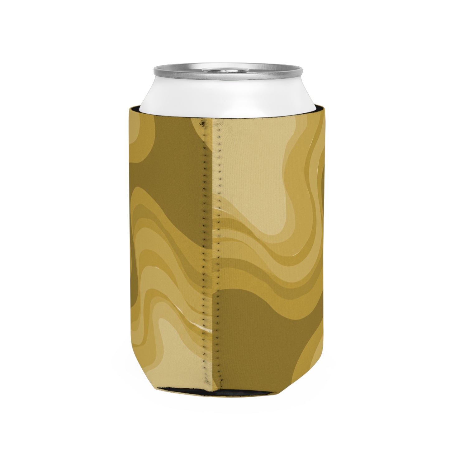 Brown Wavey 12 oz Can Cooler Sleeve