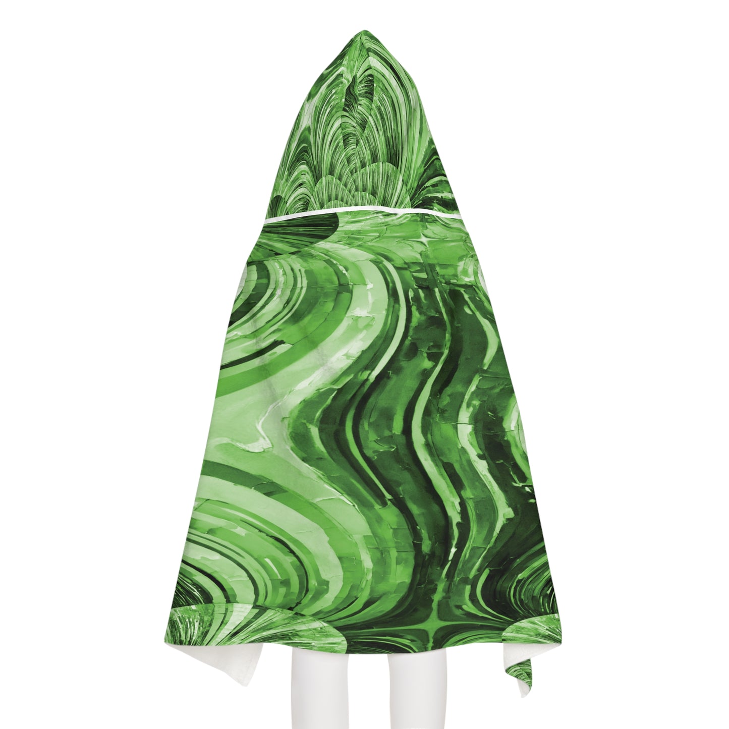 Uzi Spiral Mint Pastel Youth Hooded Towel, 24" x 48"