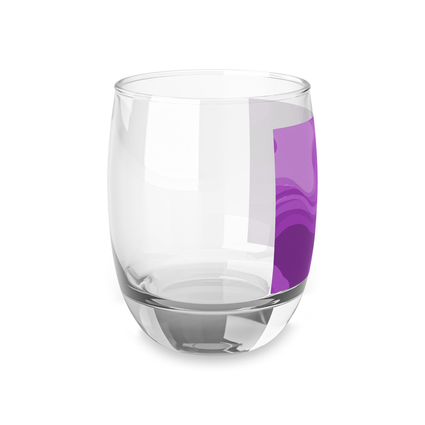 Wavey Purple Wavey Whiskey Glass, 6 oz