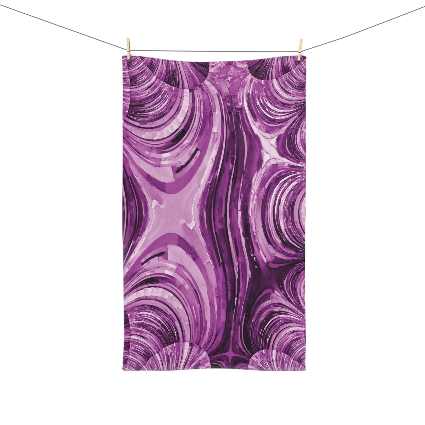 Uzi Spiral Powder Lavender Hand Towel, 16" x 28"