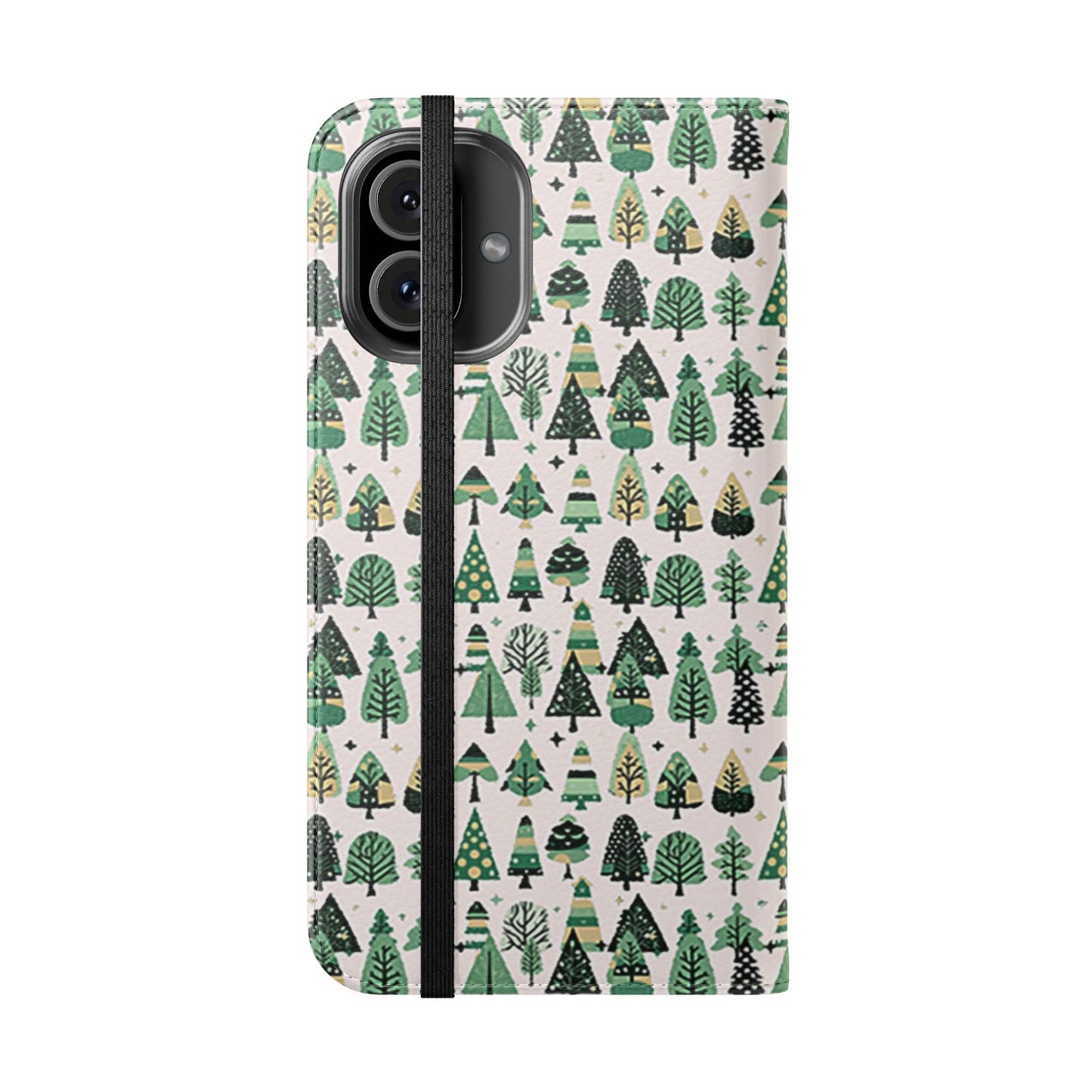 Mini Vintage Green Trees Flip Cases, Iphone 16 Plus