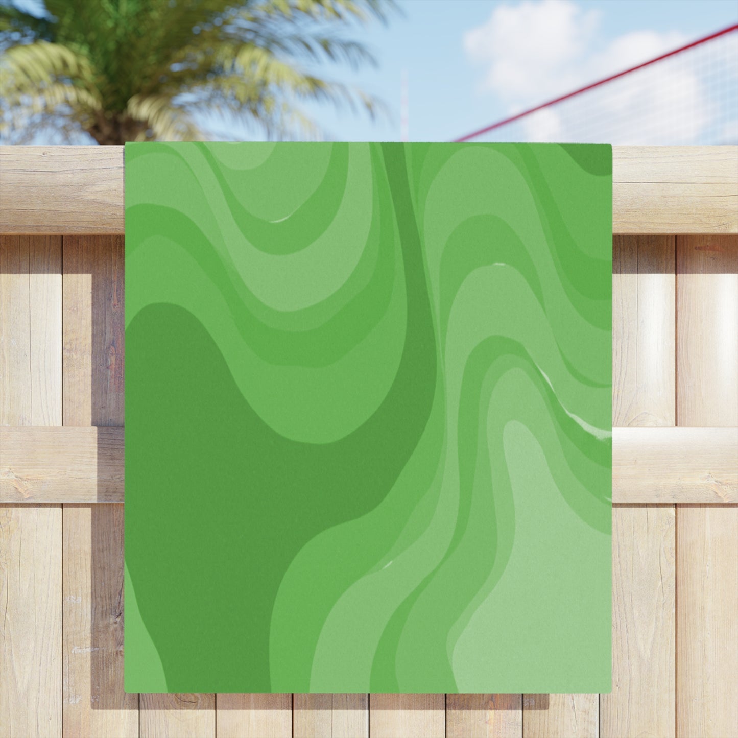 Greenie Meanie Wavey Beach Towel, 30" x 60"