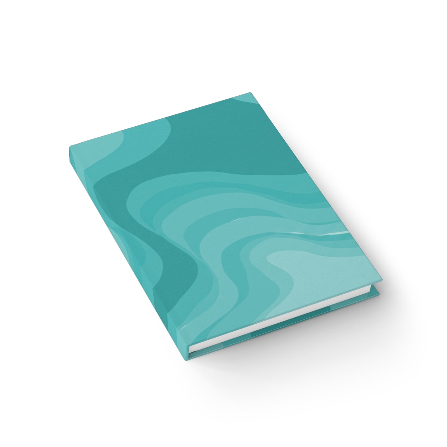 Tif Green Wavey 5" x 7" Journal - 128 Blank pages