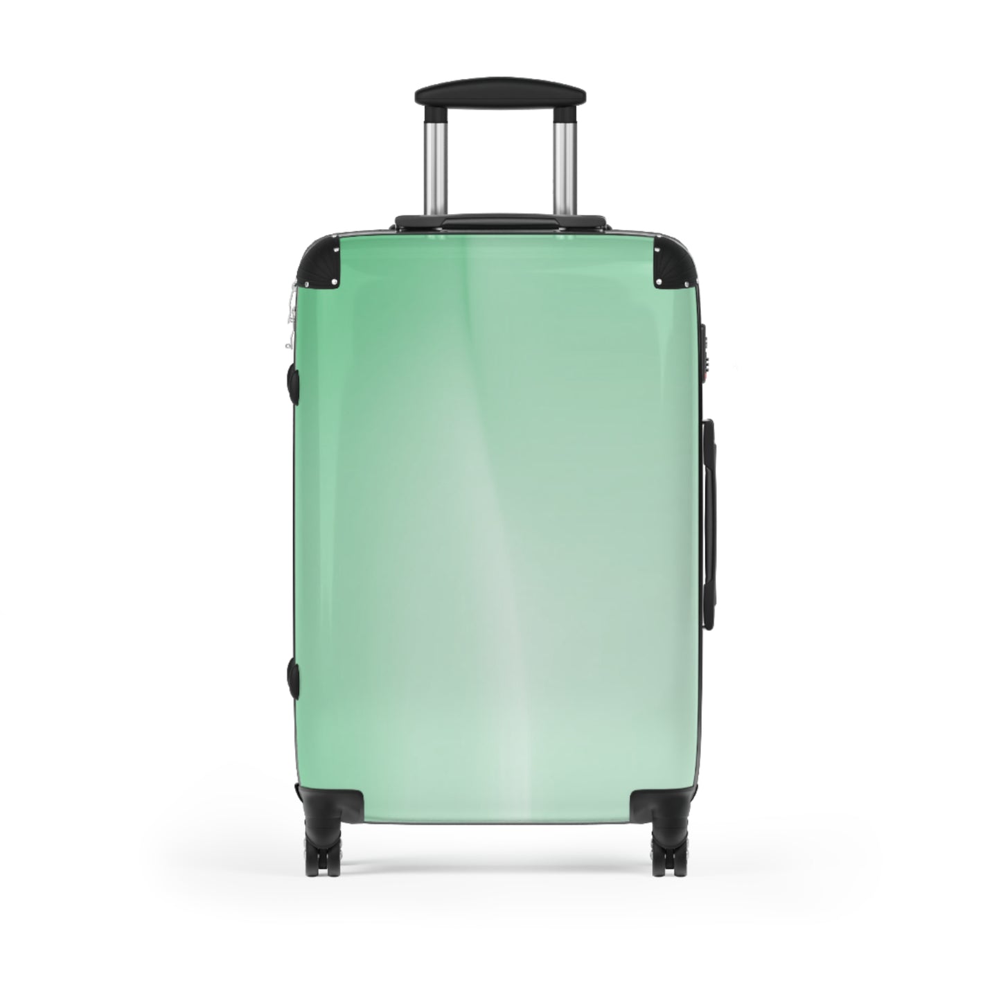 Mint Fade Medium Suitcase with built in lock, 4 double-wheels, telescopic handle, and ABS back hard-shell