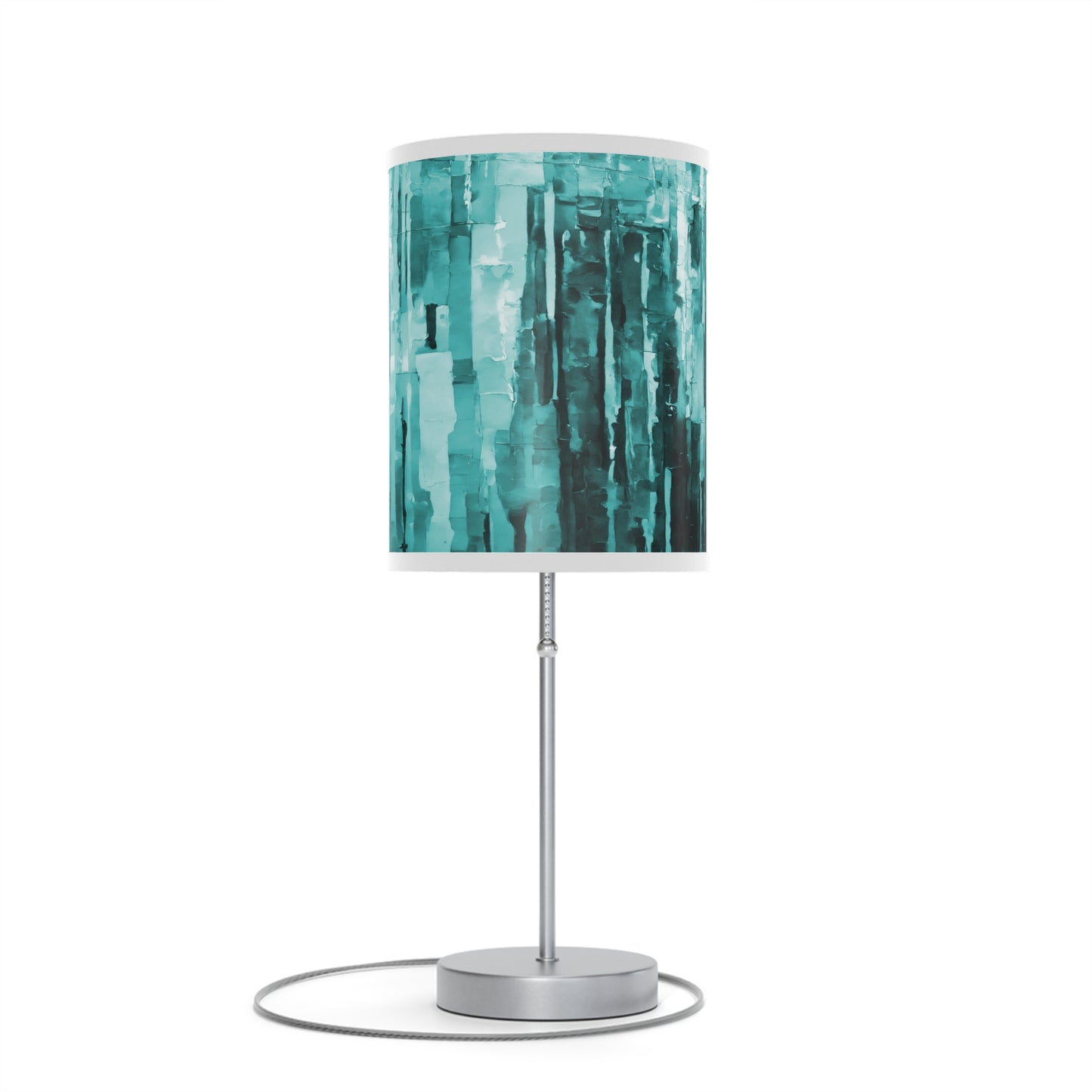 Striped Tif Table Lamp on a White or Silver Stand, US|CA plug