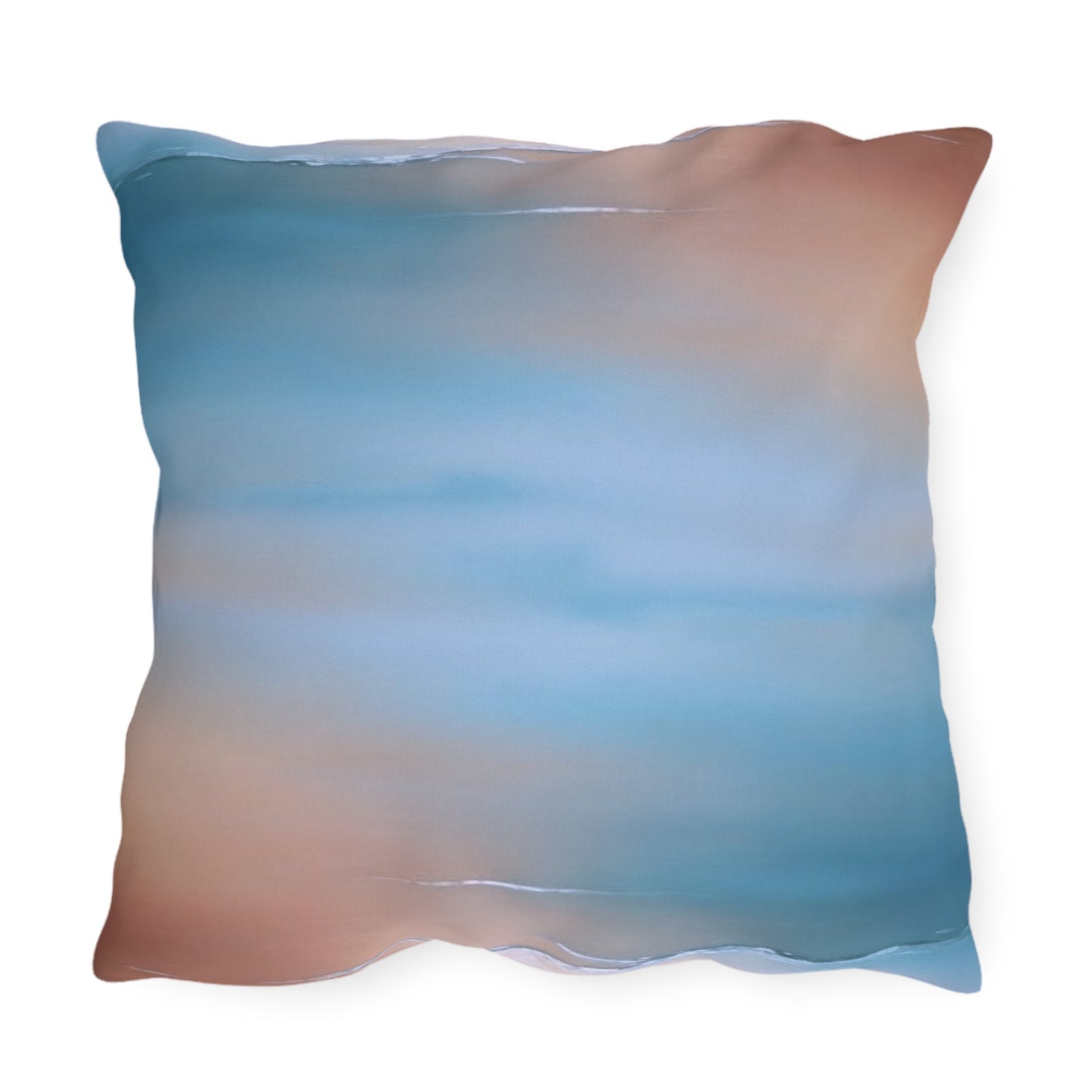 Blue Sea Peach Fog 20" x 20" Outdoor Pillow