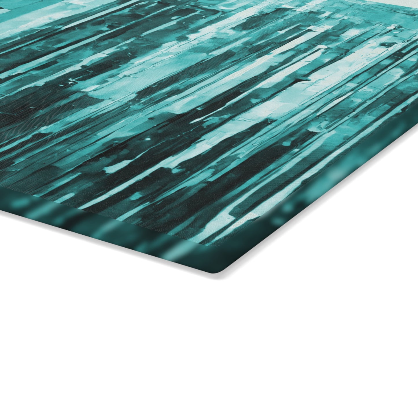 Striped Tif 11" x 15" Glass Cutting Board