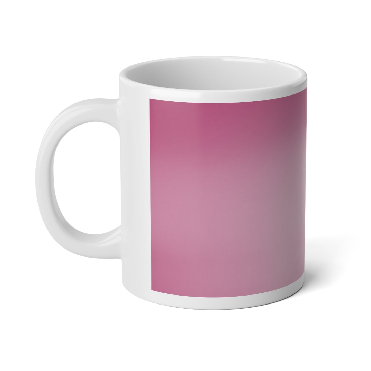 Pink Blush Fade 20 oz White Glossy Jumbo Mug