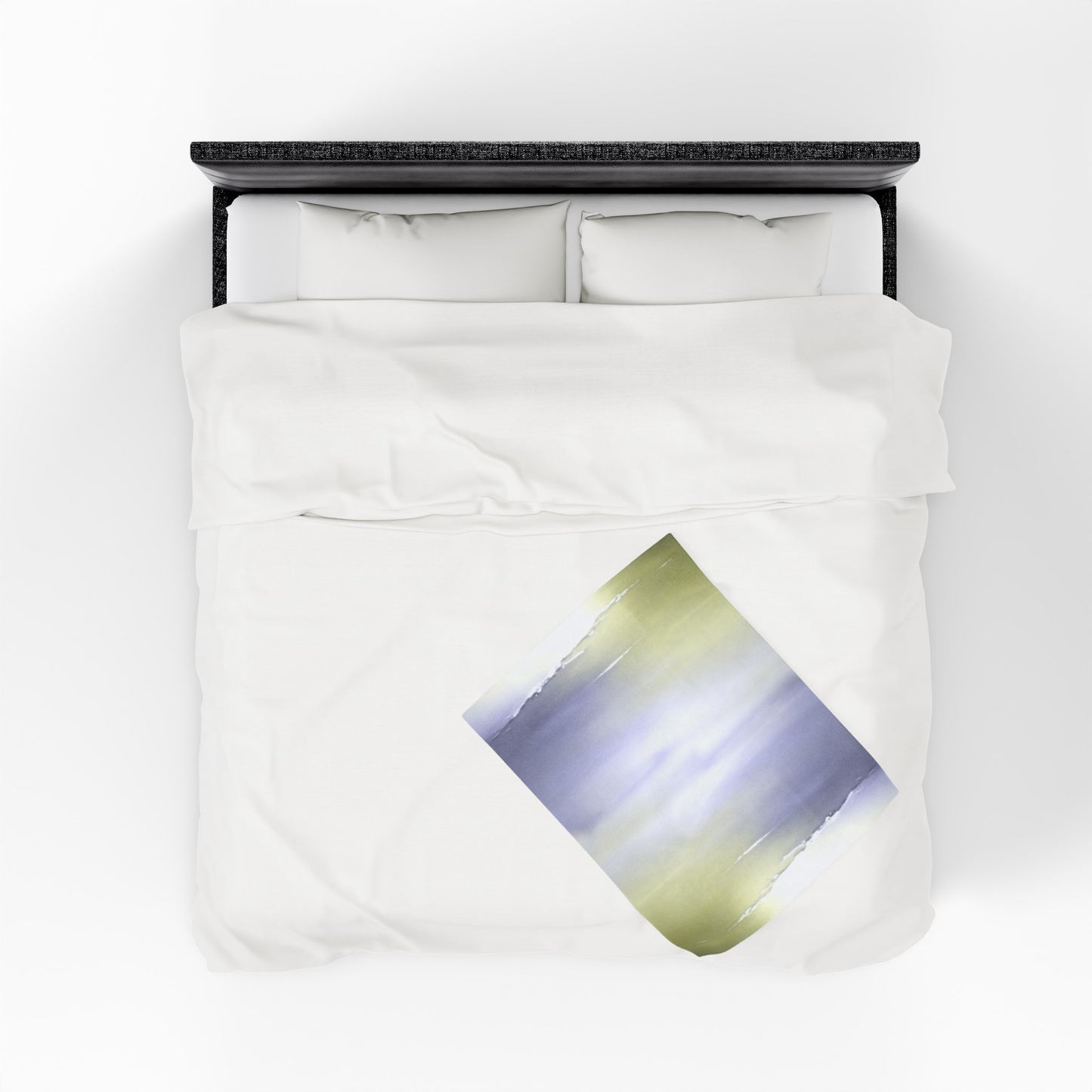 Lavender Sea Golden Fog Velveteen Plush Blanket, 30" x 40"
