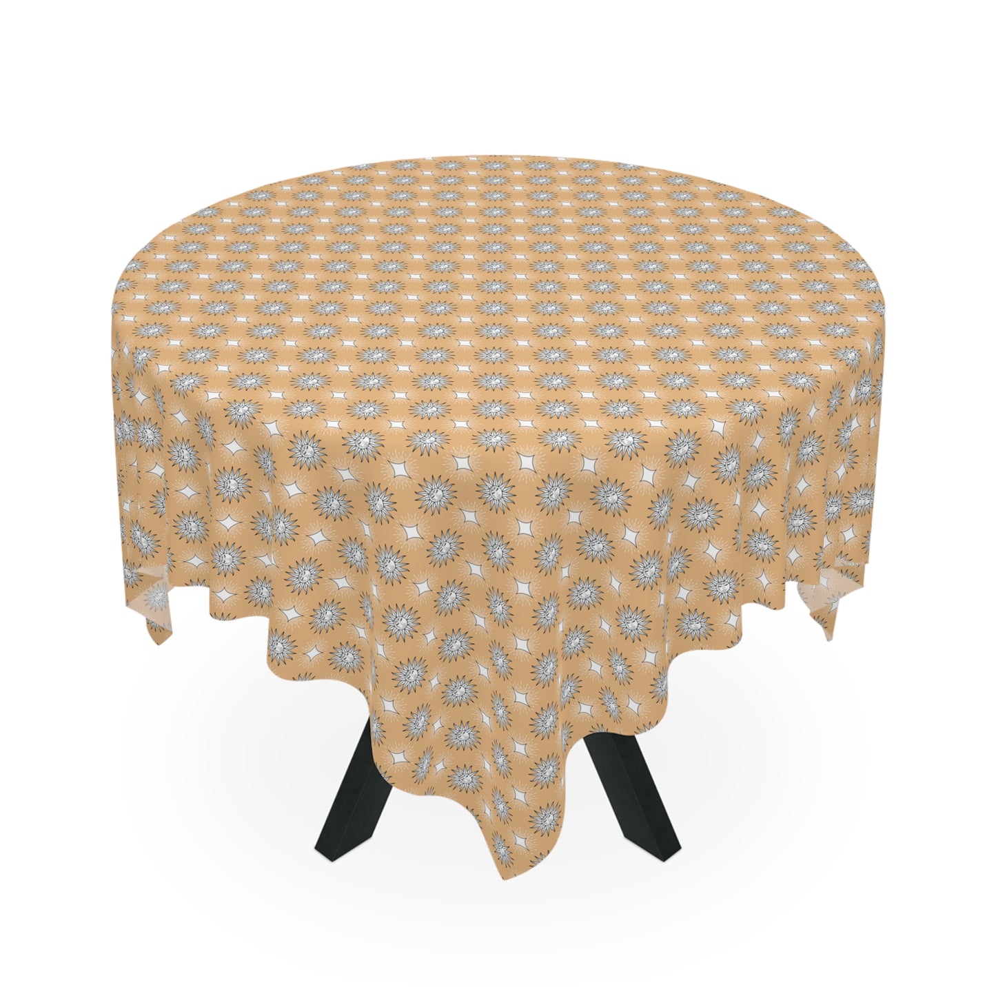 Tan Sunset Star-crossed Bodies Tablecloth, 55" x 55"