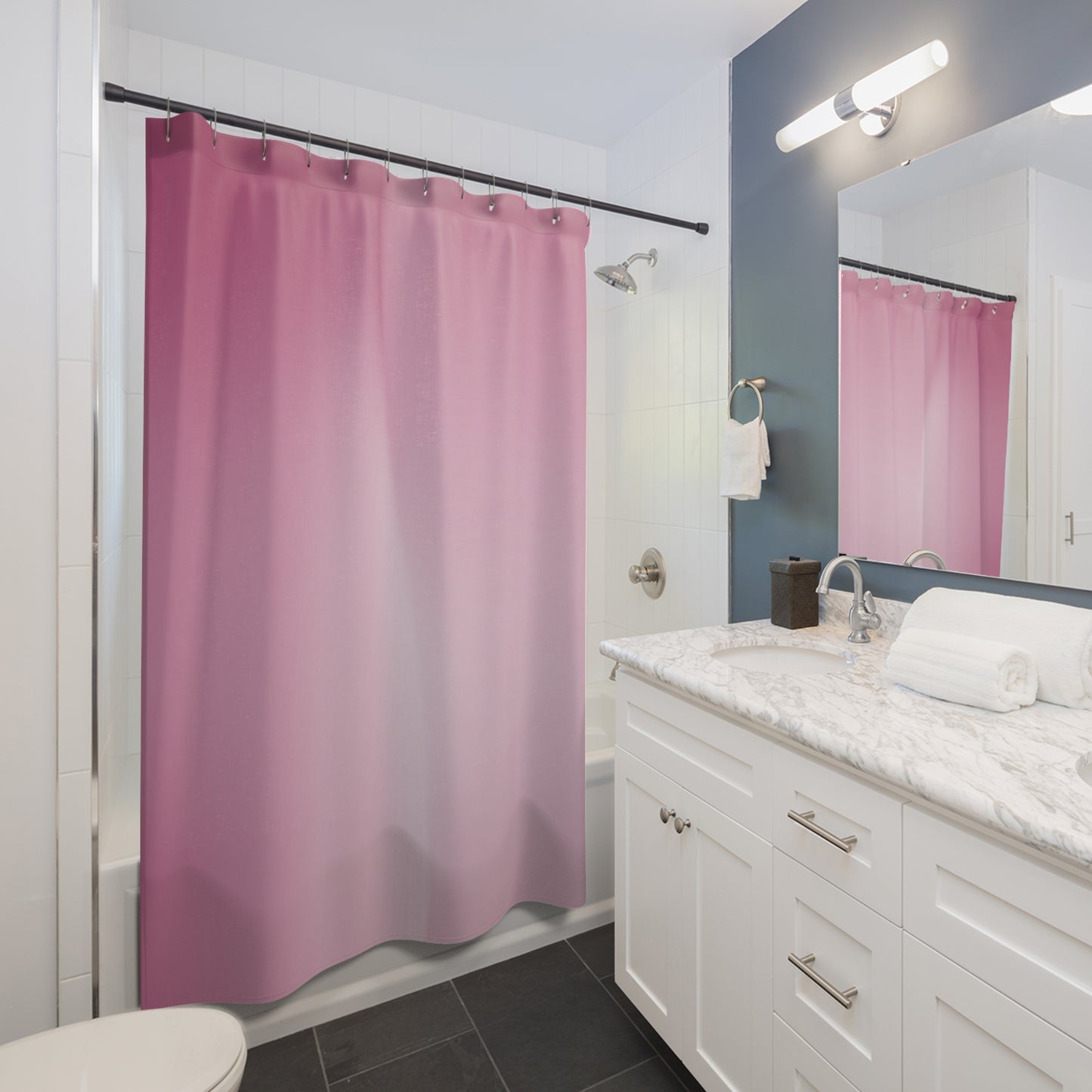 Pink Blush Fade Shower Curtains, 71" x 74"