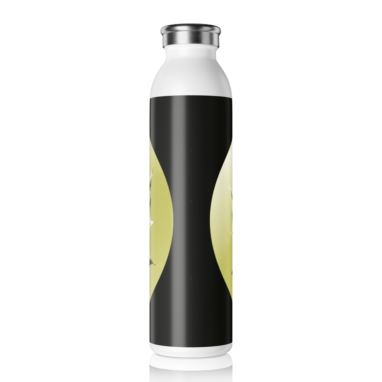 Lemongrass Maple Leaf Slim Water Bottle, 20 oz White