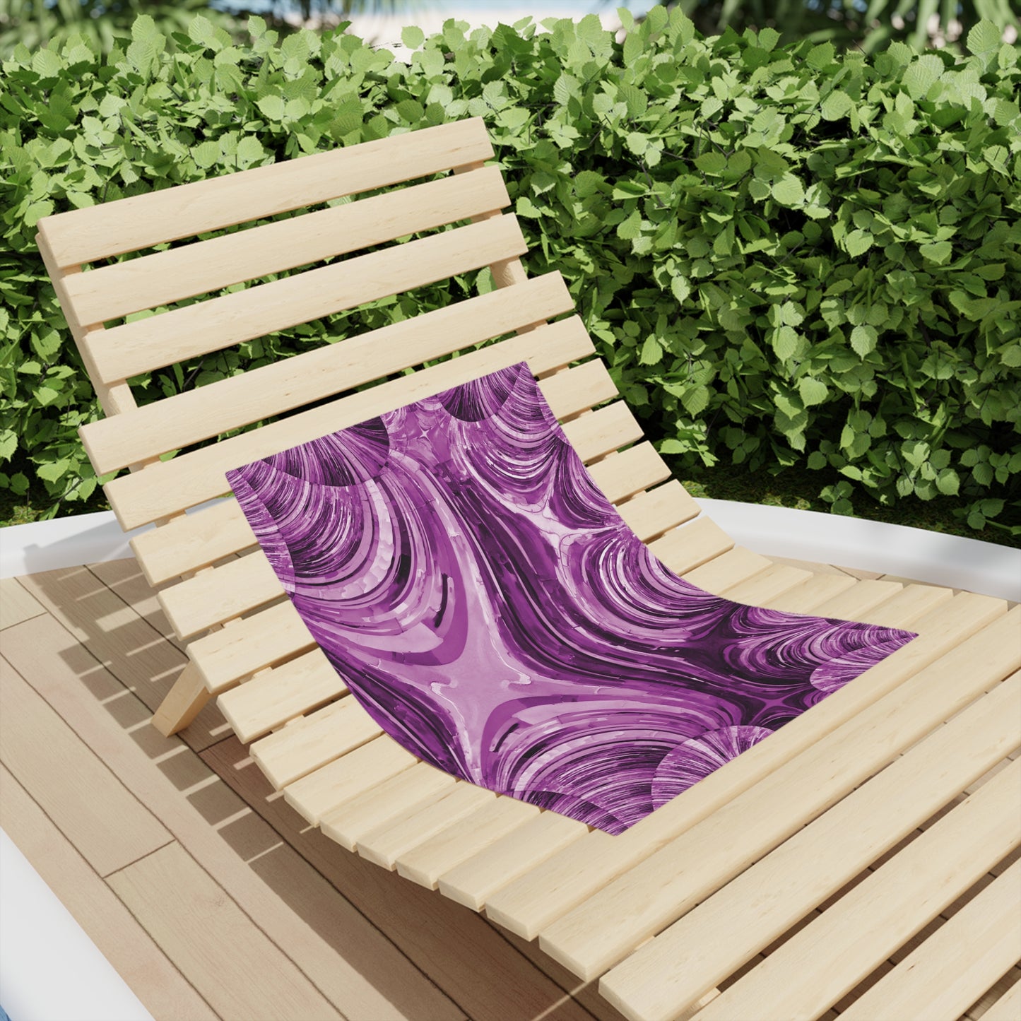Uzi Spiral Powder Lavender Beach Towel, 18" x 27"